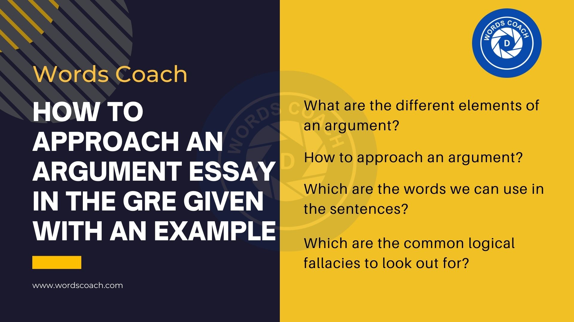 How to approach an Argument Essay in the GRE given with an example