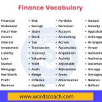 Finance vocabulary - wordscoach.com