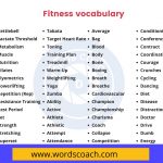 Fitness vocabulary - wordscoach.com