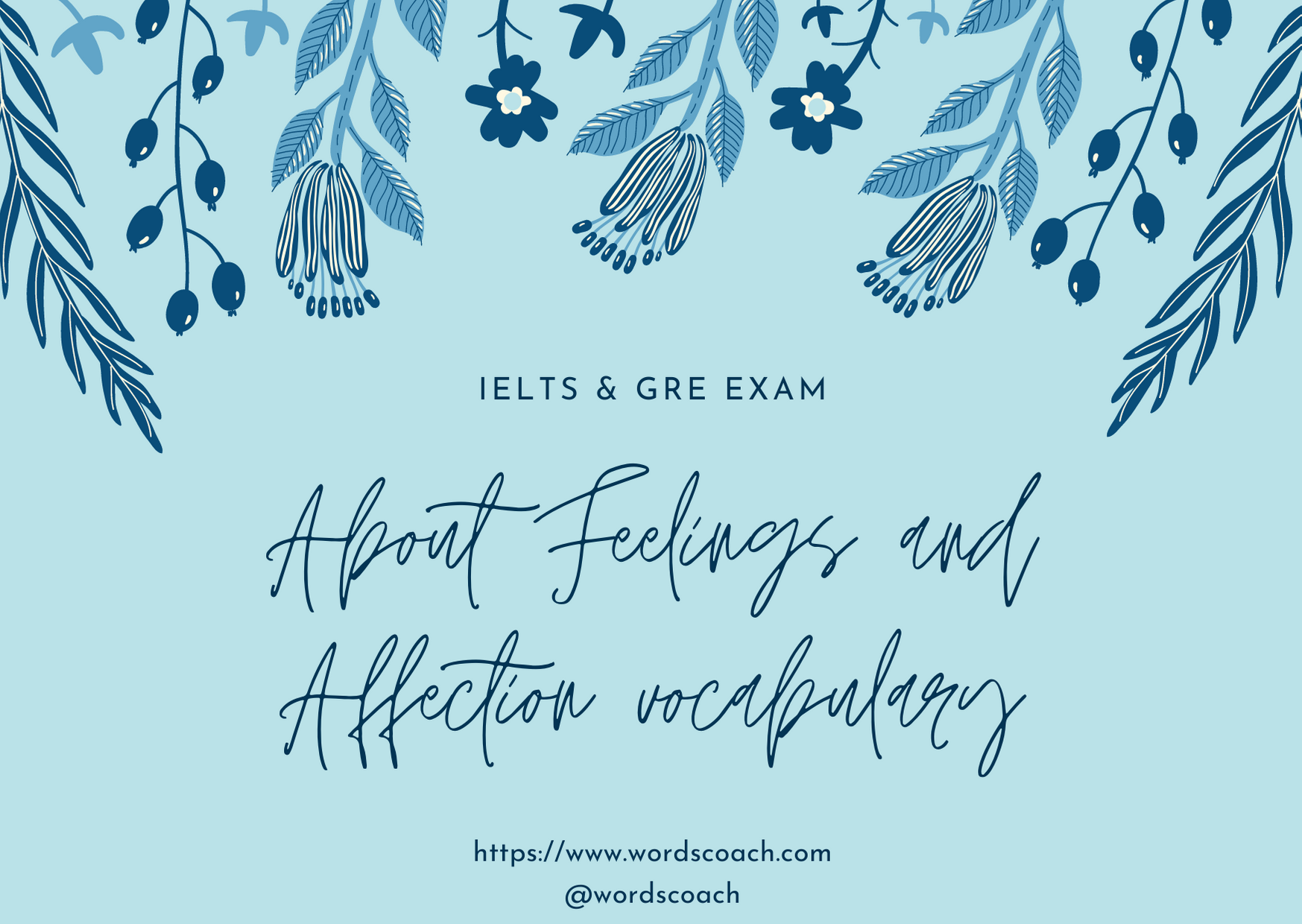 IELTS & GRE Exam : About Feelings and Affection vocabulary