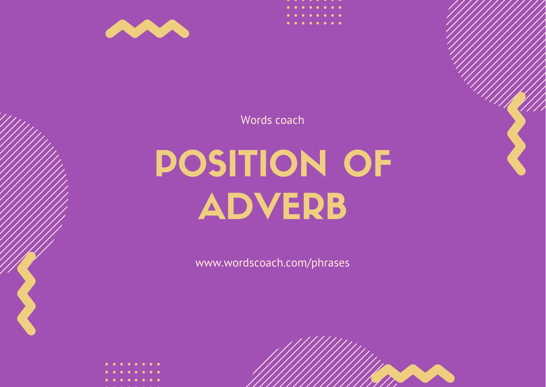 Position of adverb