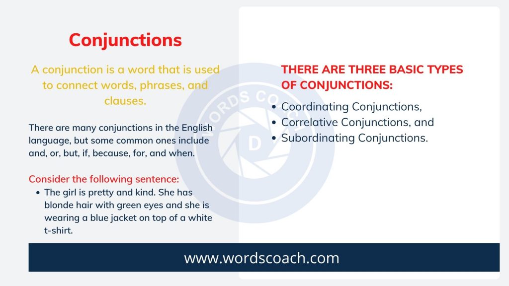 Conjunctions - wordscoach.com