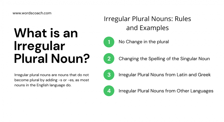 What is an Irregular Plural Noun - wordscoach.com