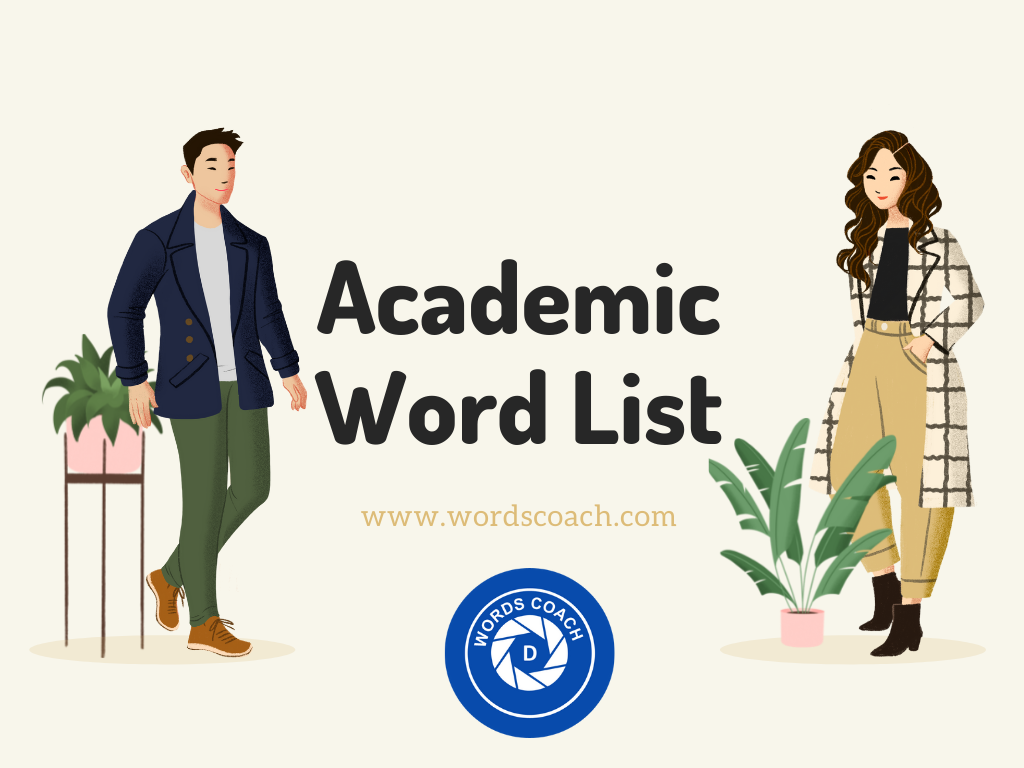 Academic Word List - English Exam - word coach vocabulary builder