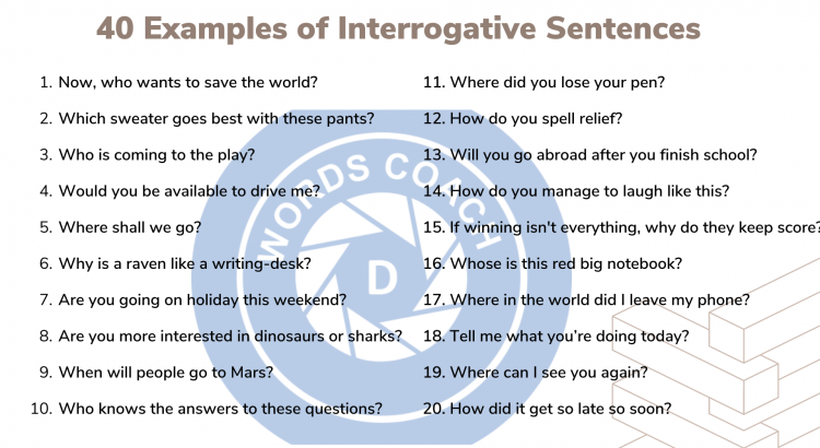 Interrogative Sentences