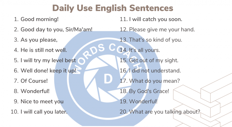 Daily Use English Sentences