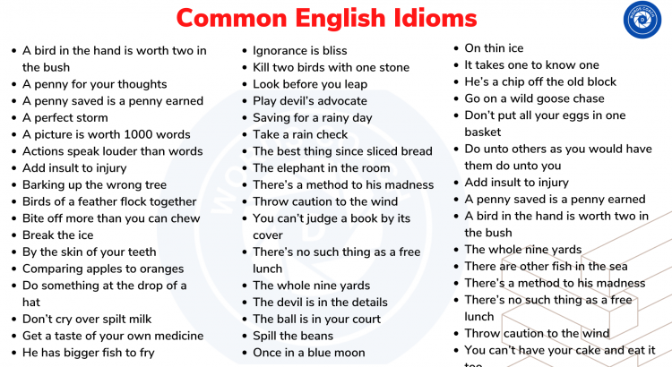 Common English Idioms