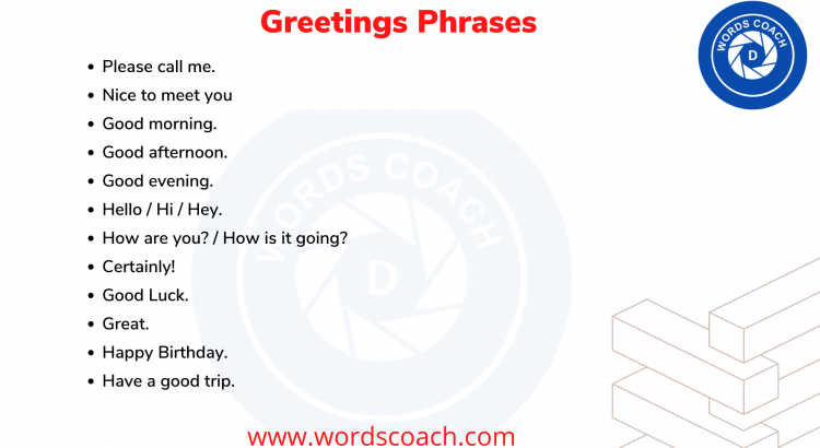 Greetings Phrases - wordscoach.com