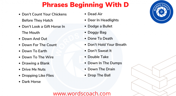 Phrases Beginning With D - wordscoach.com
