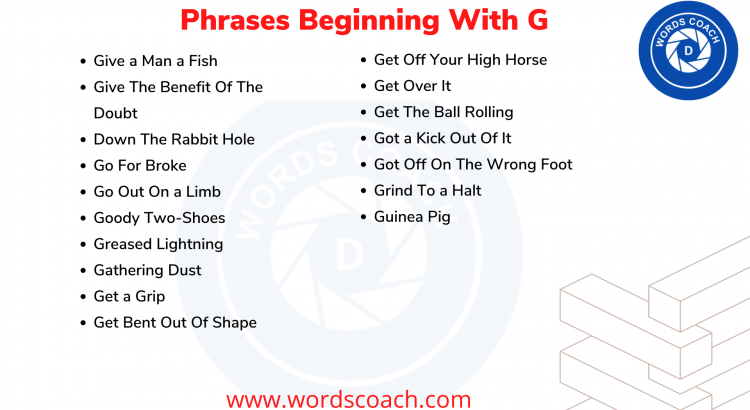 Phrases Beginning With G - wordscoach.com