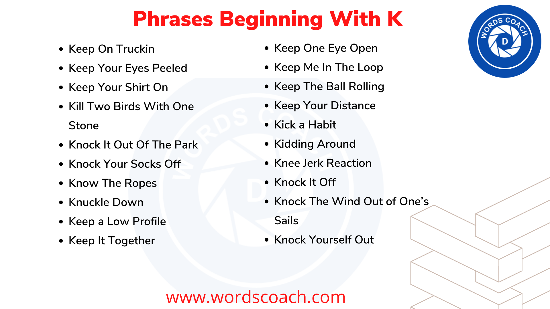 Knock' in Phrasal Verbs - knock out, knock up, knock over 