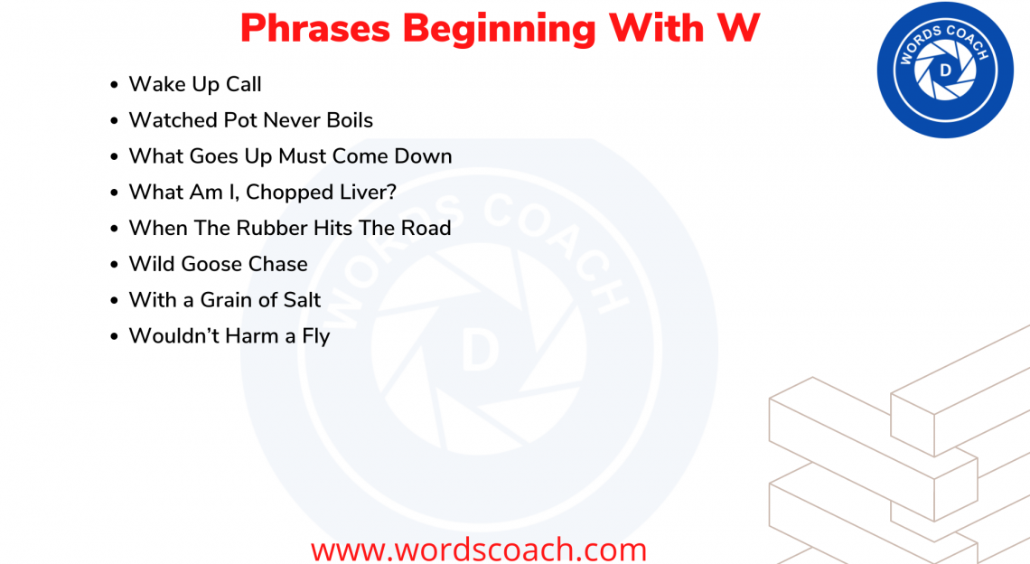 Phrases Beginning With W Word Coach