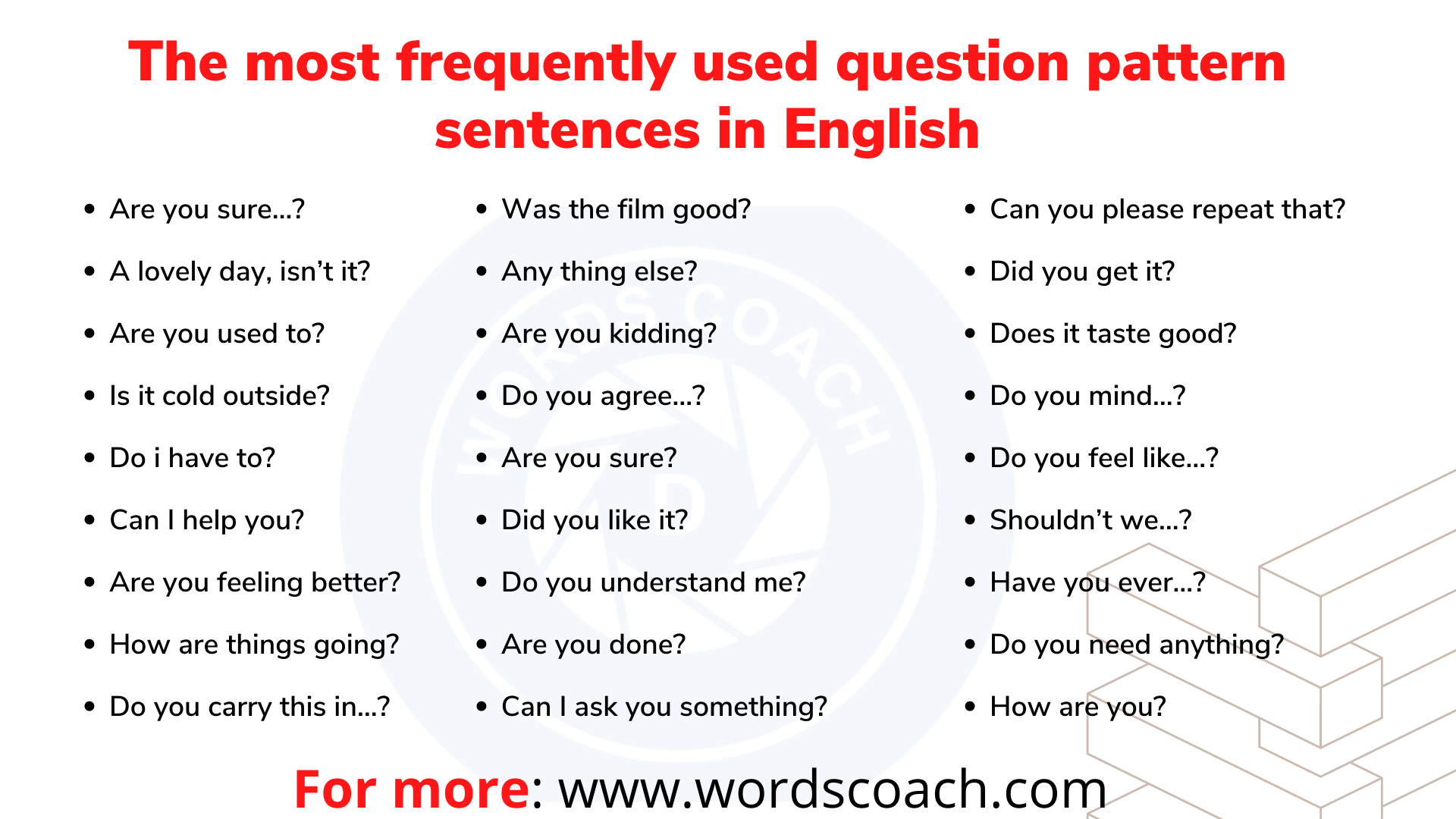 How to ask open questions in English (WH questions)