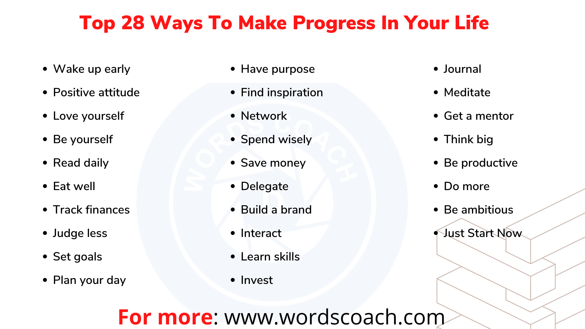 Top 28 Ways To Make Progress In Your Life