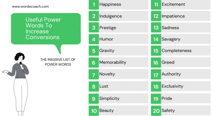 Useful Power Words To Increase Conversions - wordscoach.com