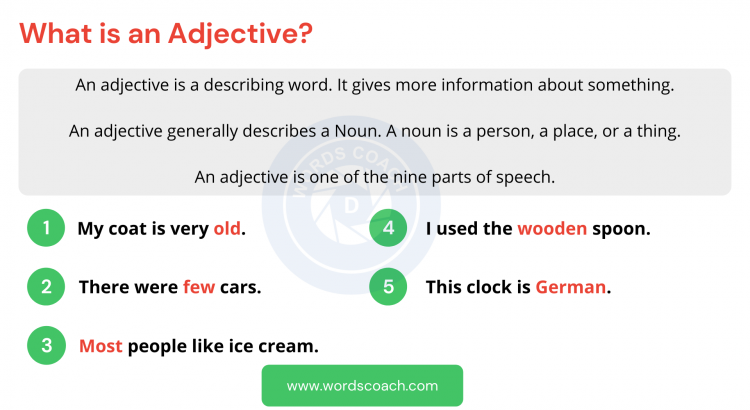 What is an Adjective? - wordscoach.com