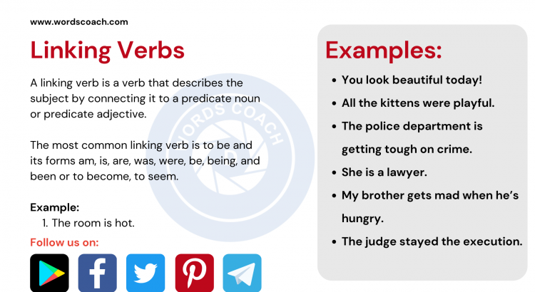 What are Linking verbs? - wordscoach.com