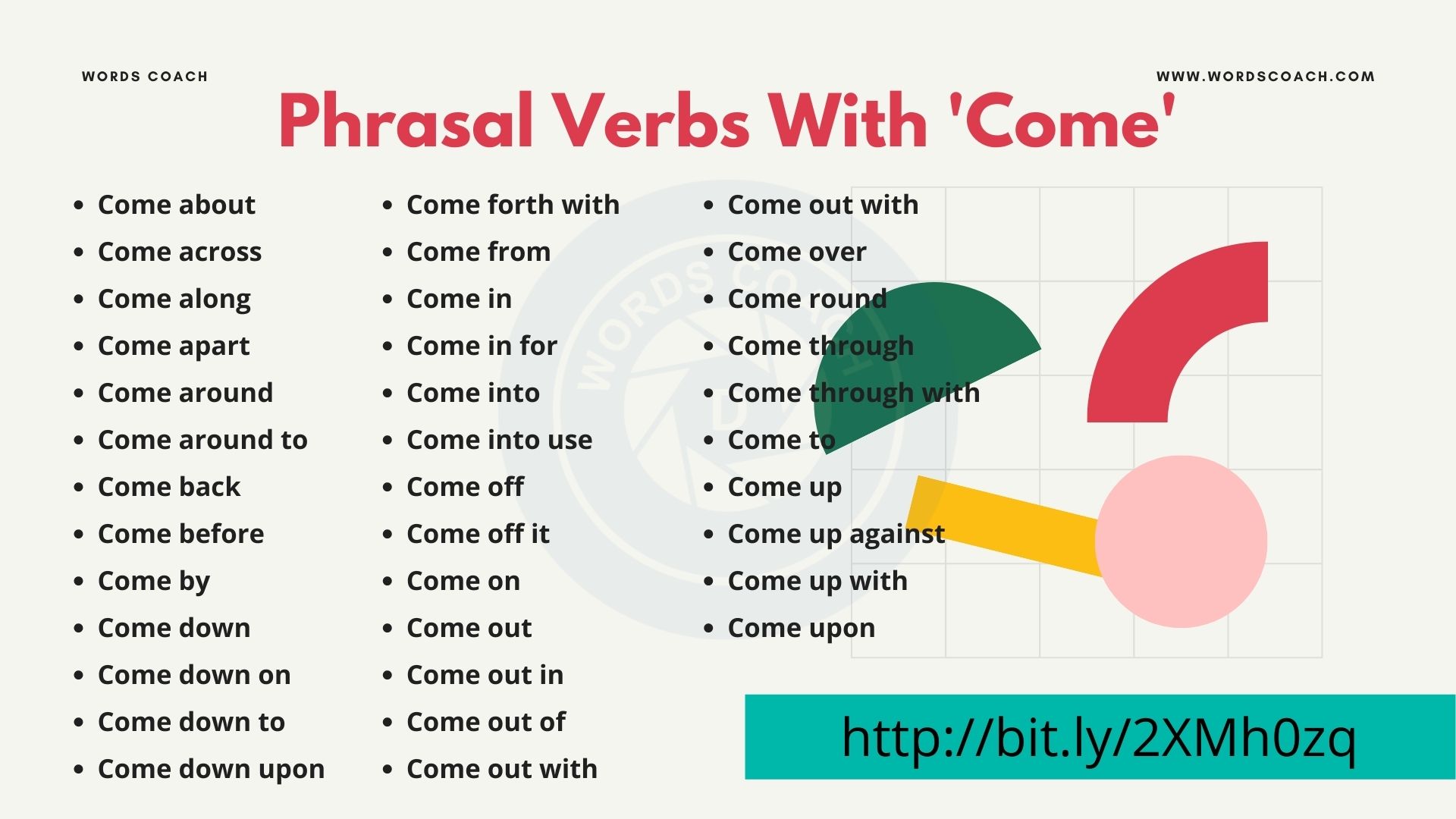 Phrasal Verbs With 'Come' - wordscoach.com