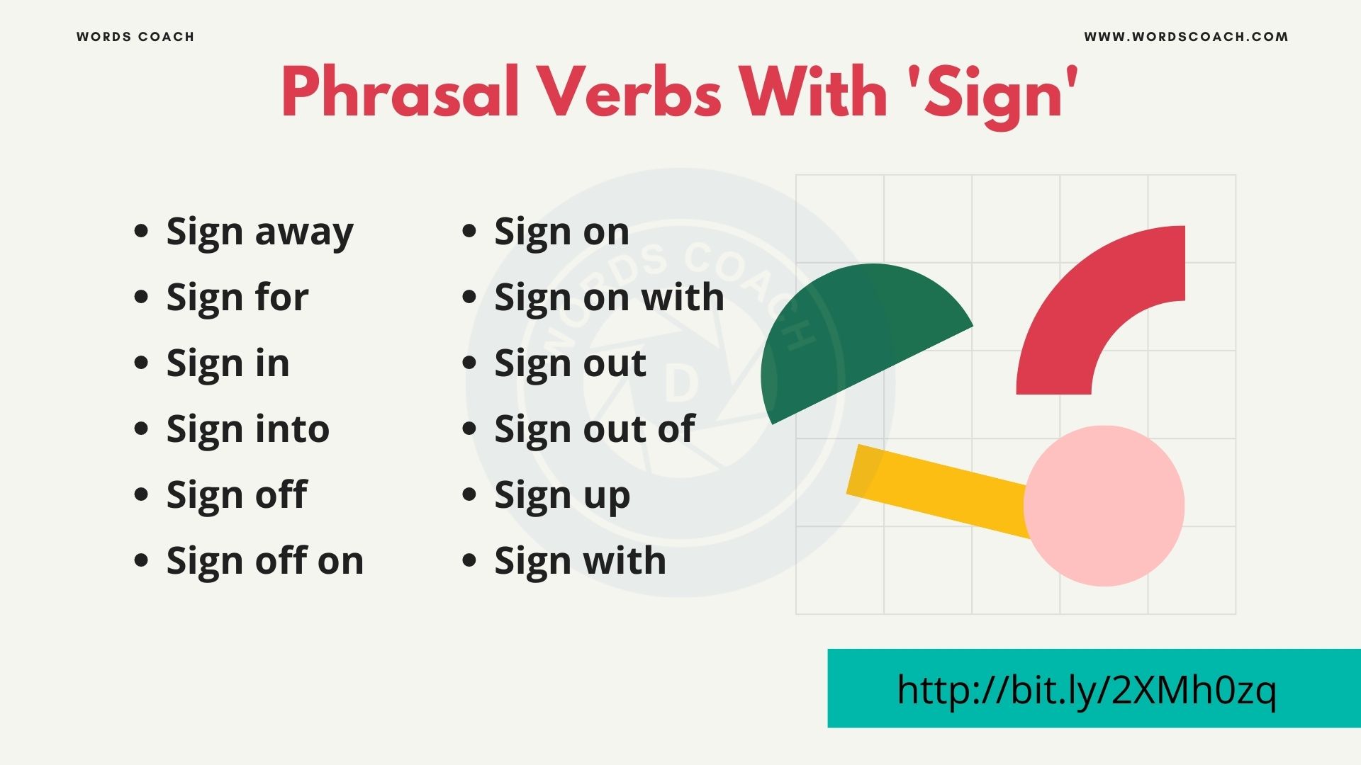 Phrasal Verbs With 'Sign' - wordscoach.com