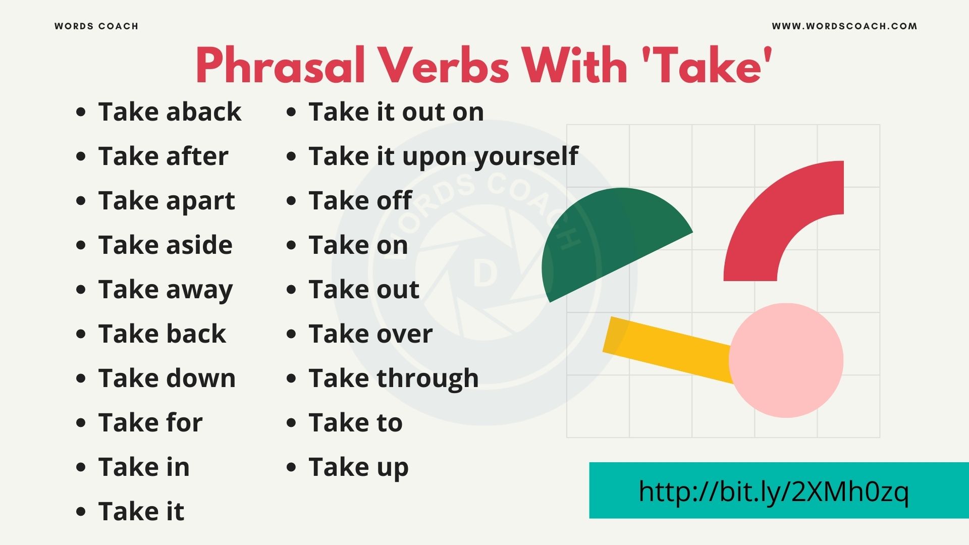 Phrasal Verb Take With Examples