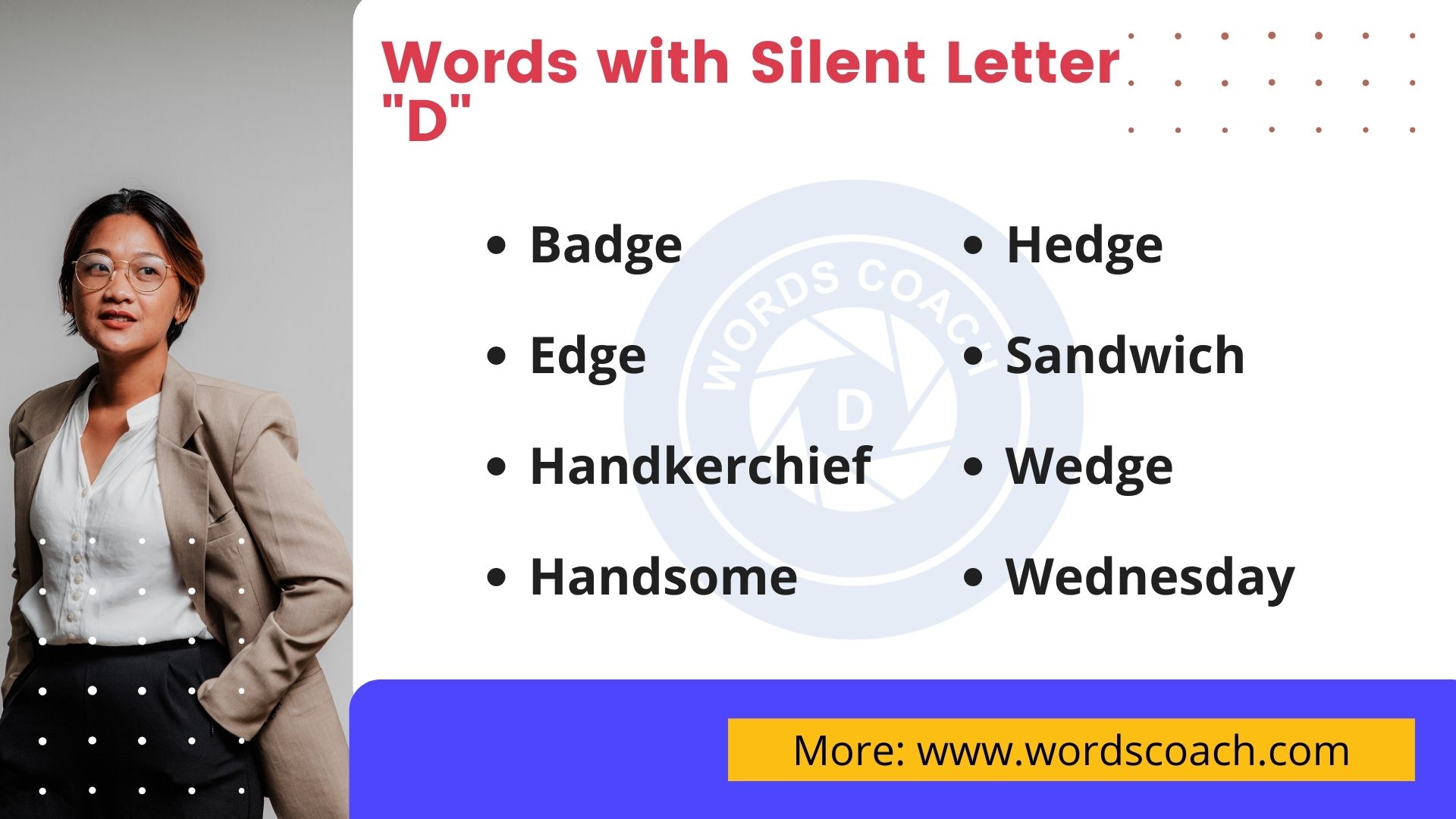 Words with Silent Letter D - wordscoach.com