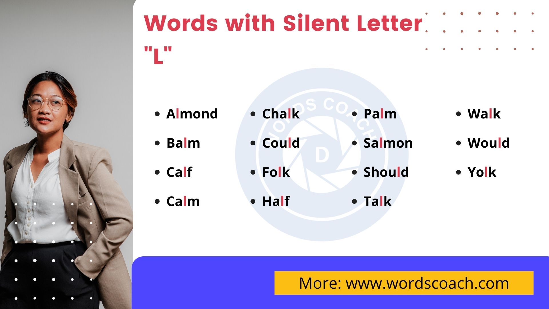 Words with Silent Letter L - wordscoach.com