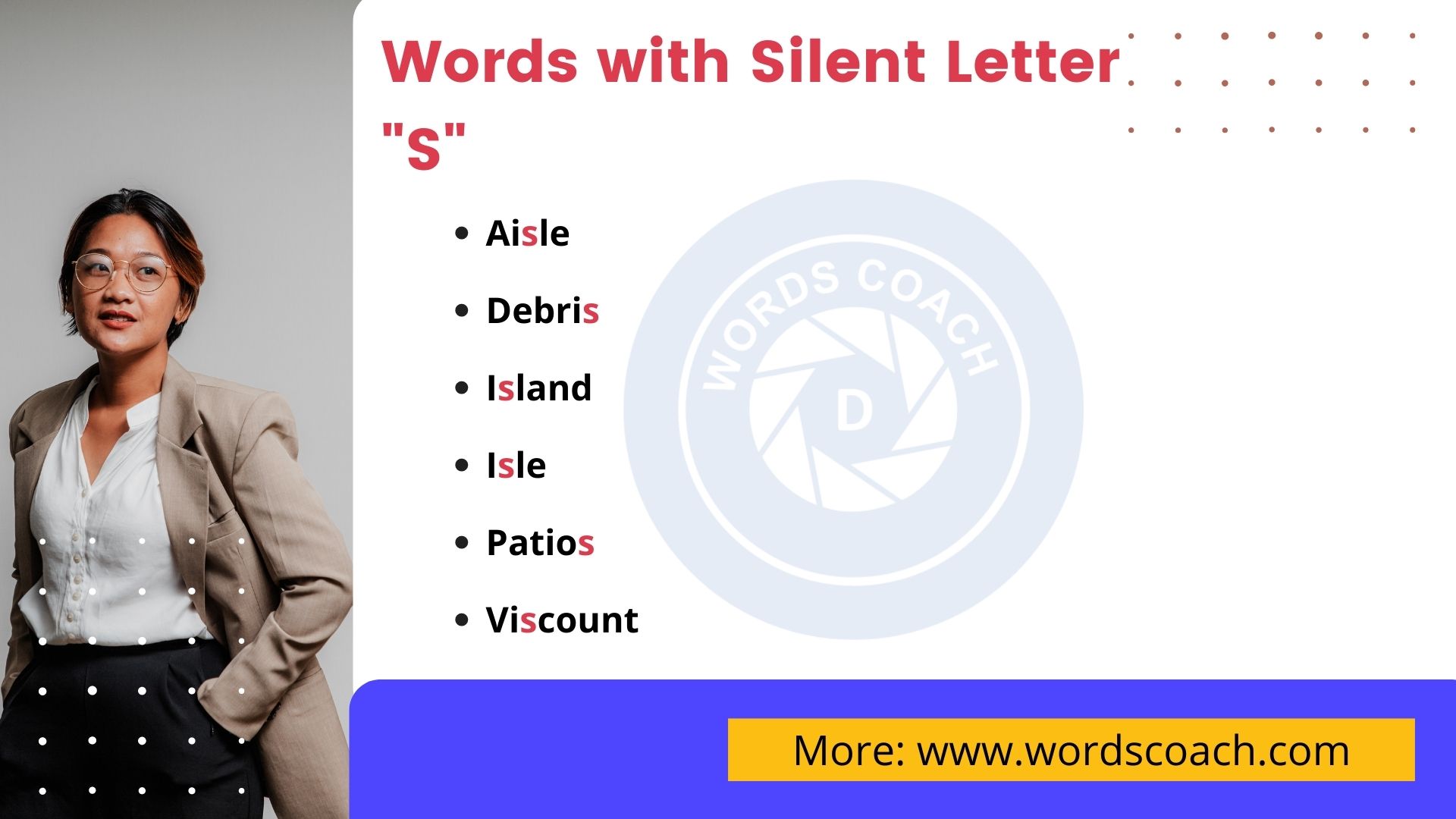 Words with Silent Letter S - wordscoach.com