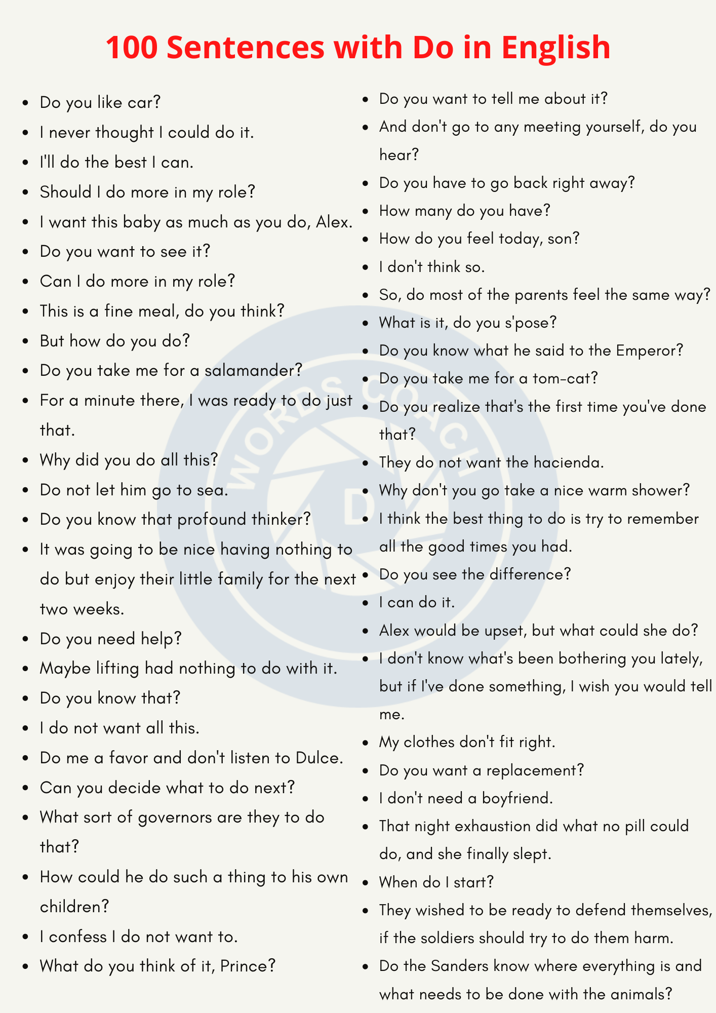 100 Sentences With Do In English 100-sentences-with-do-in-english
