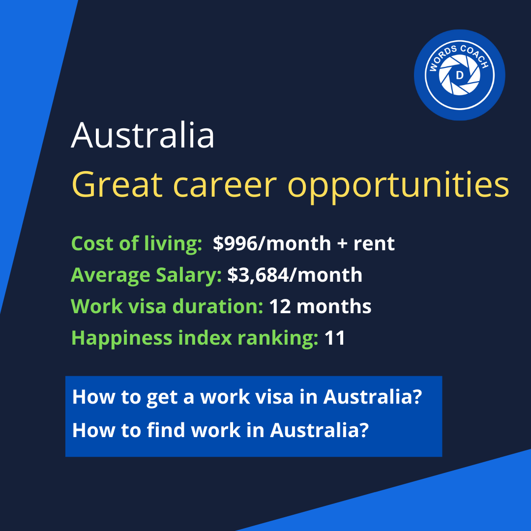 Australia – Great career opportunities - wordscoach.com