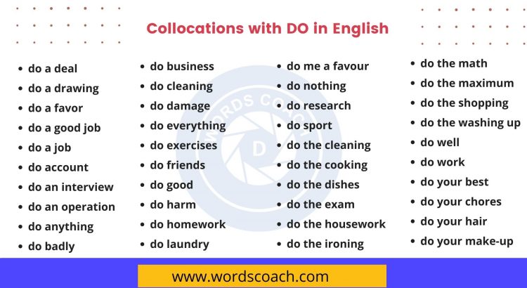 Collocations with DO in English - wordscoach.com