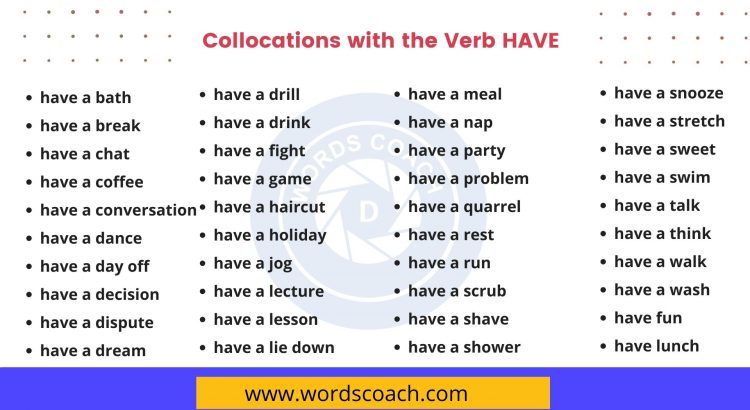 Collocations with the Verb HAVE - wordscoach.com