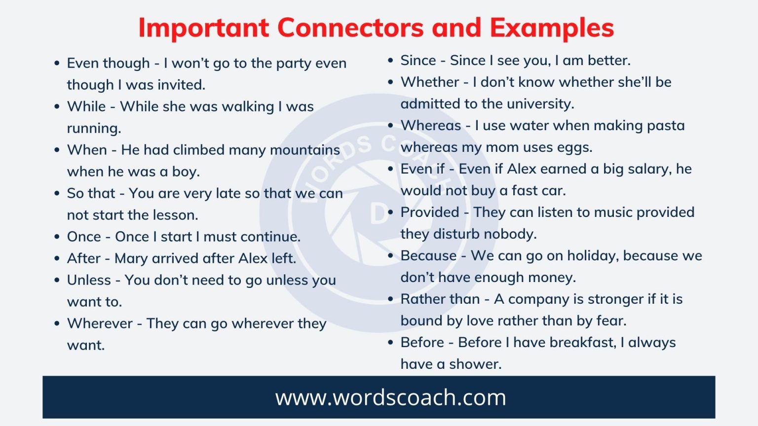Contrast Connectors in English Word Coach