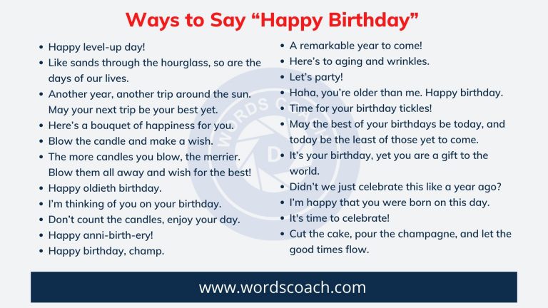 New and Different Ways to Say “Happy Birthday” - Word Coach