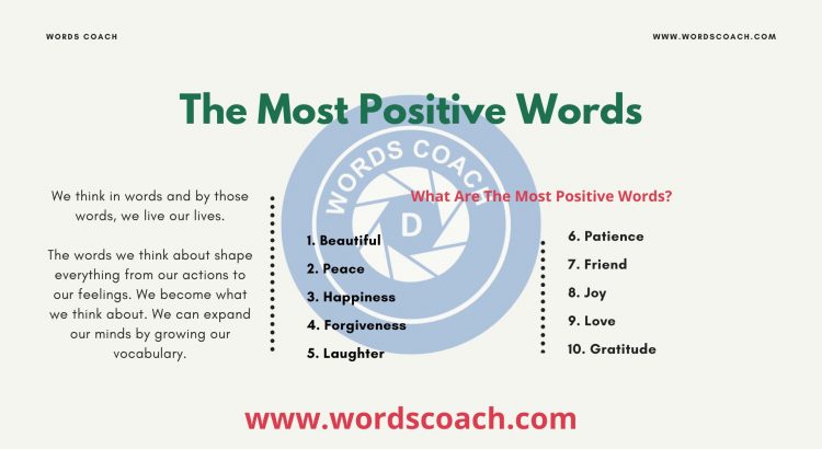 The Most Positive Words - wordscoach.com
