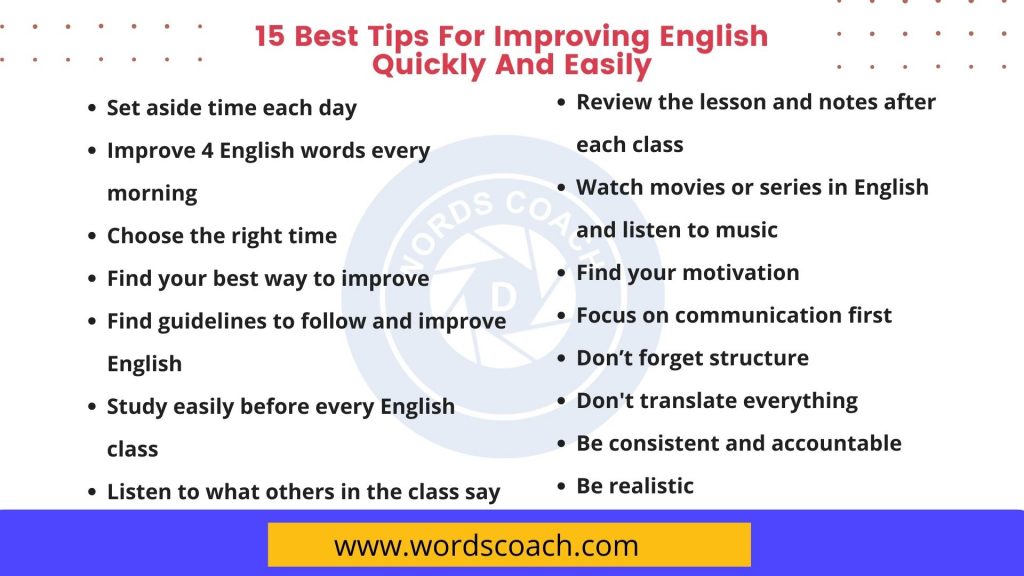 15 Best Tips For Improving English Quickly And Easily - wordscoach.com