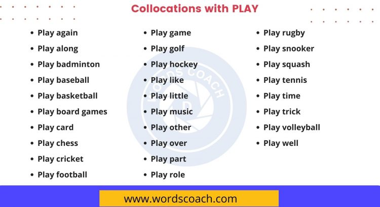 Collocations with PLAY - wordscoach.com
