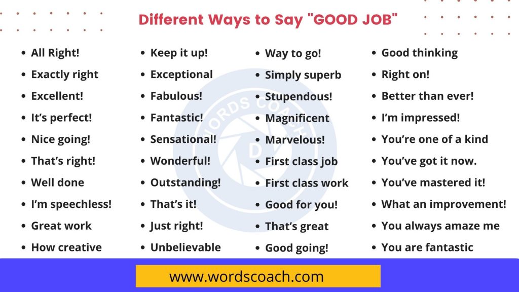 other words for good job in an essay