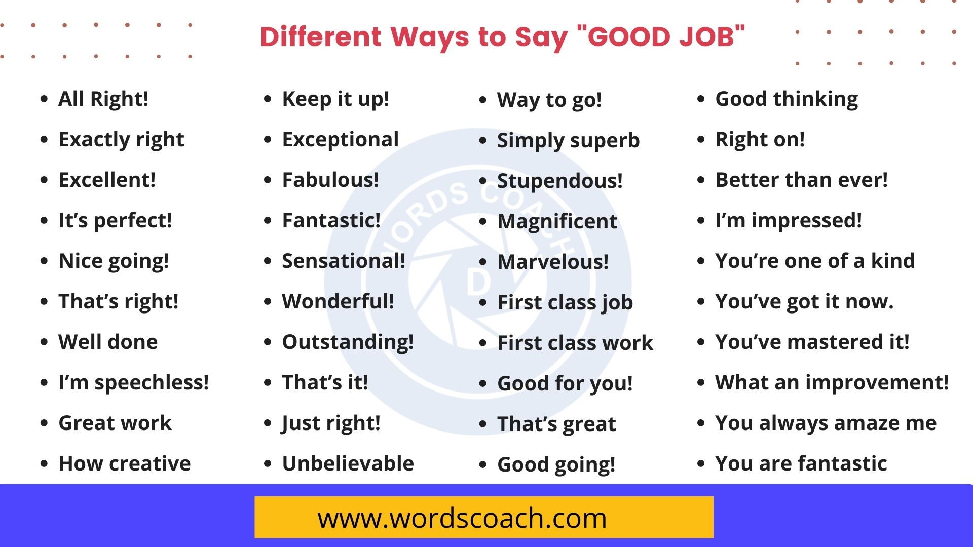 Another Ways to Say “GOOD JOB” in English