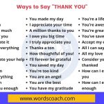 Ways to Say "THANK YOU" - wordscoach.com