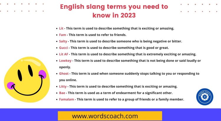 English slang terms you need to know in 2023 - wordscoach.com