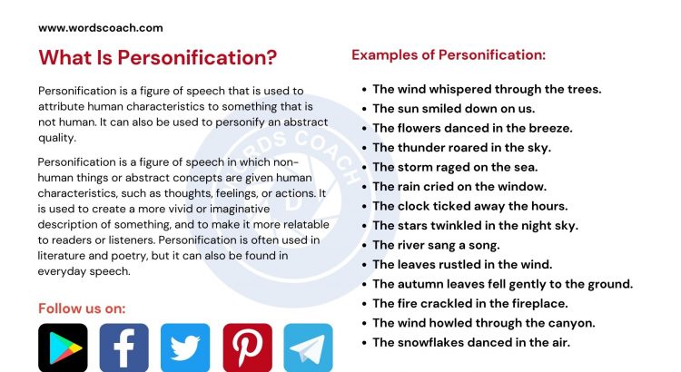 What Is Personification? - www.wordscoach.com