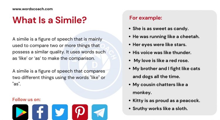 What Is a Simile? - www.wordscoach.com