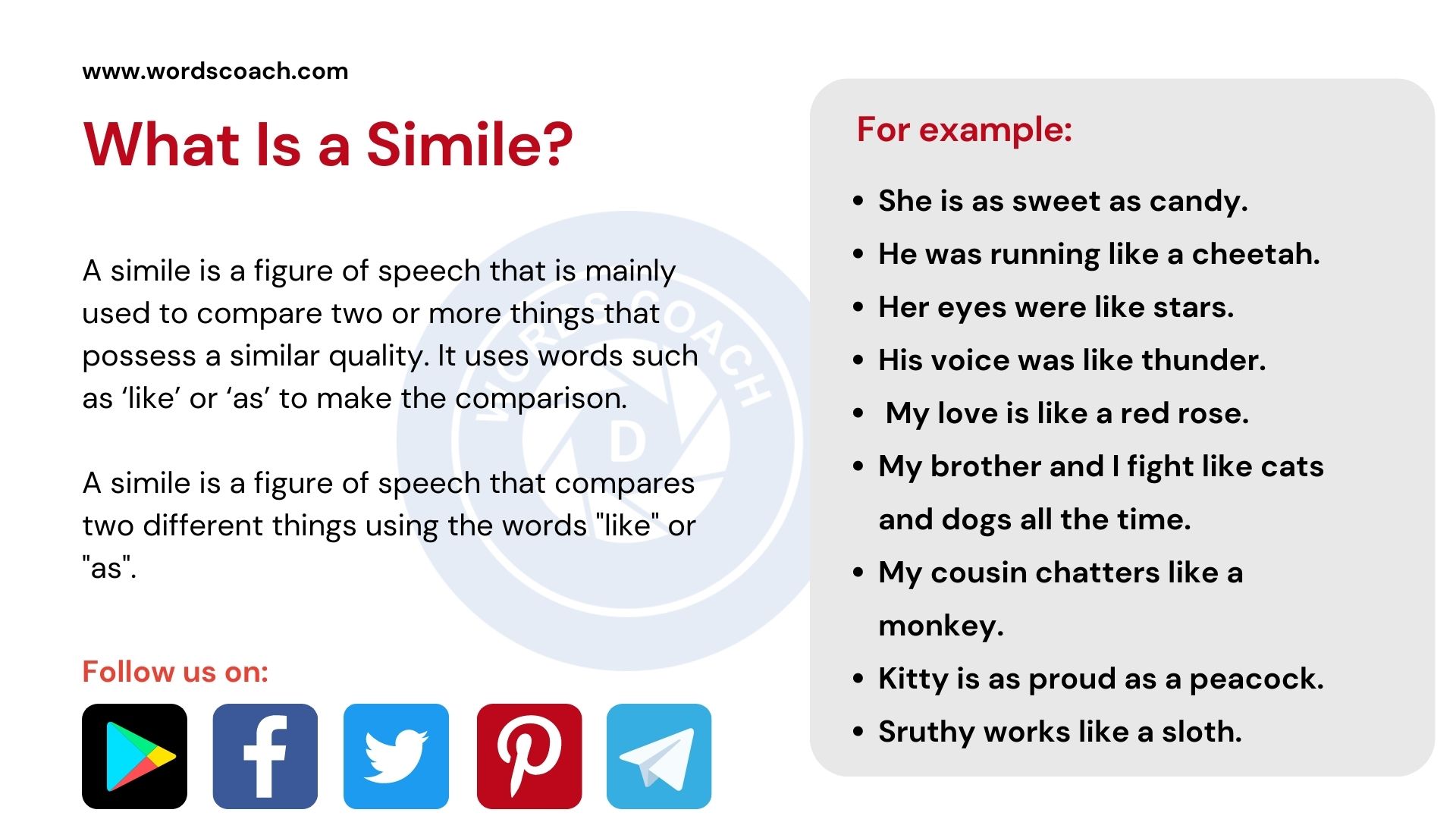 What is a on sale simile