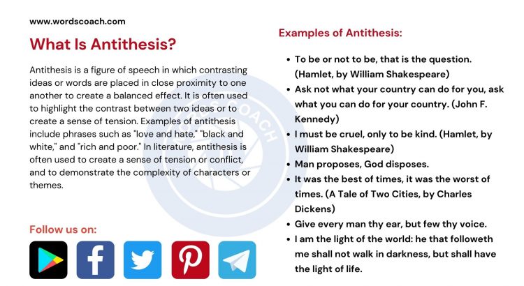 antithesis common examples