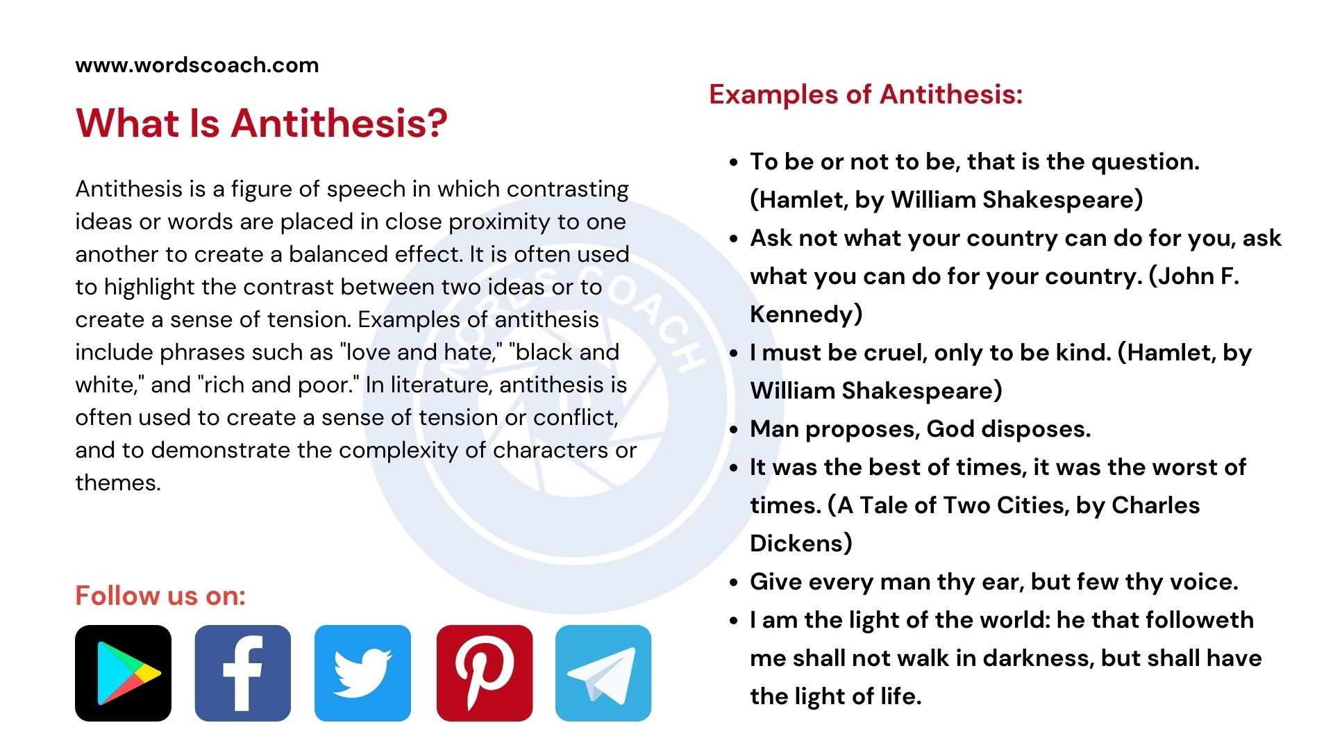 meaning of antithesis and example