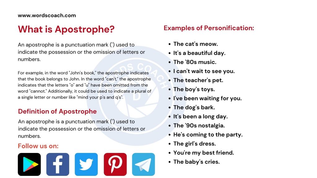 What is Apostrophe? - www.wordscoach.com