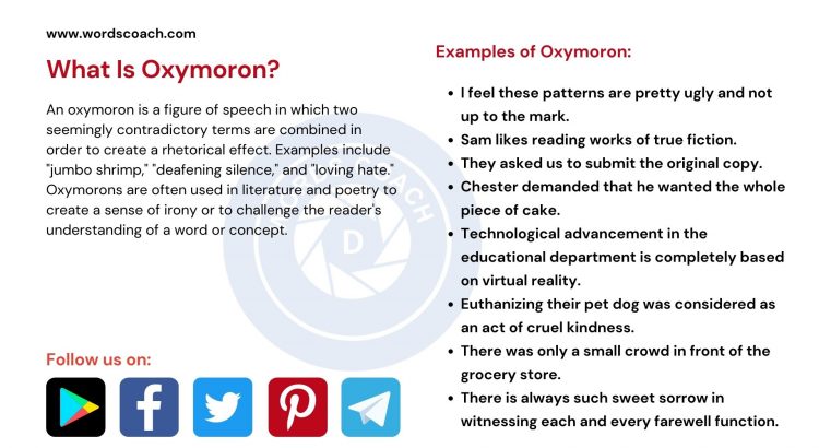 What is Oxymoron? - www.wordscoach.com