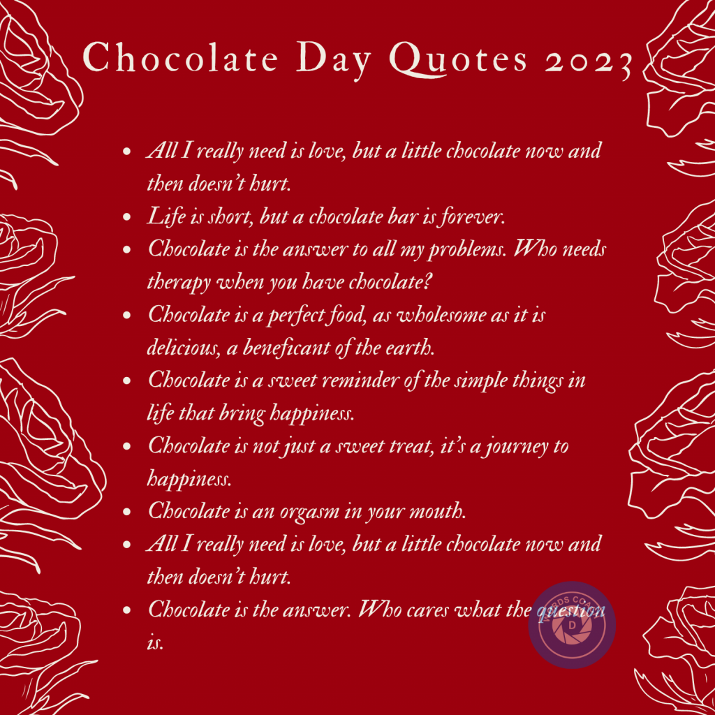 Chocolate Day Quotes 2023 - wordscoach.com