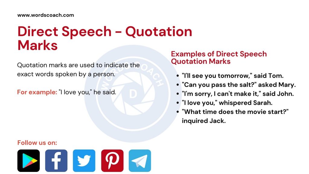 Uses of Quotation Marks in English Word Coach