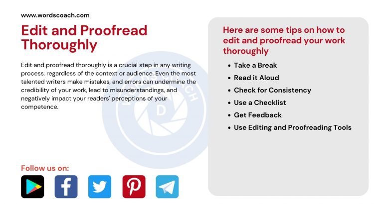 Edit and Proofread Thoroughly - wordscoach.com